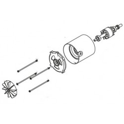 MOTOR DA BOMBA PRESSURIZADORA KOMECO TP 820/825 (DA HELICE AO ROTOR)